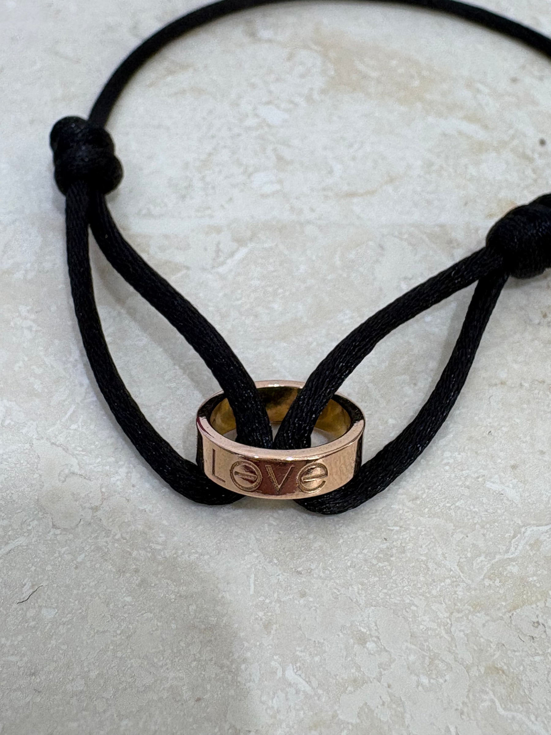 Cartier Black Silk Cord Love Bracelet