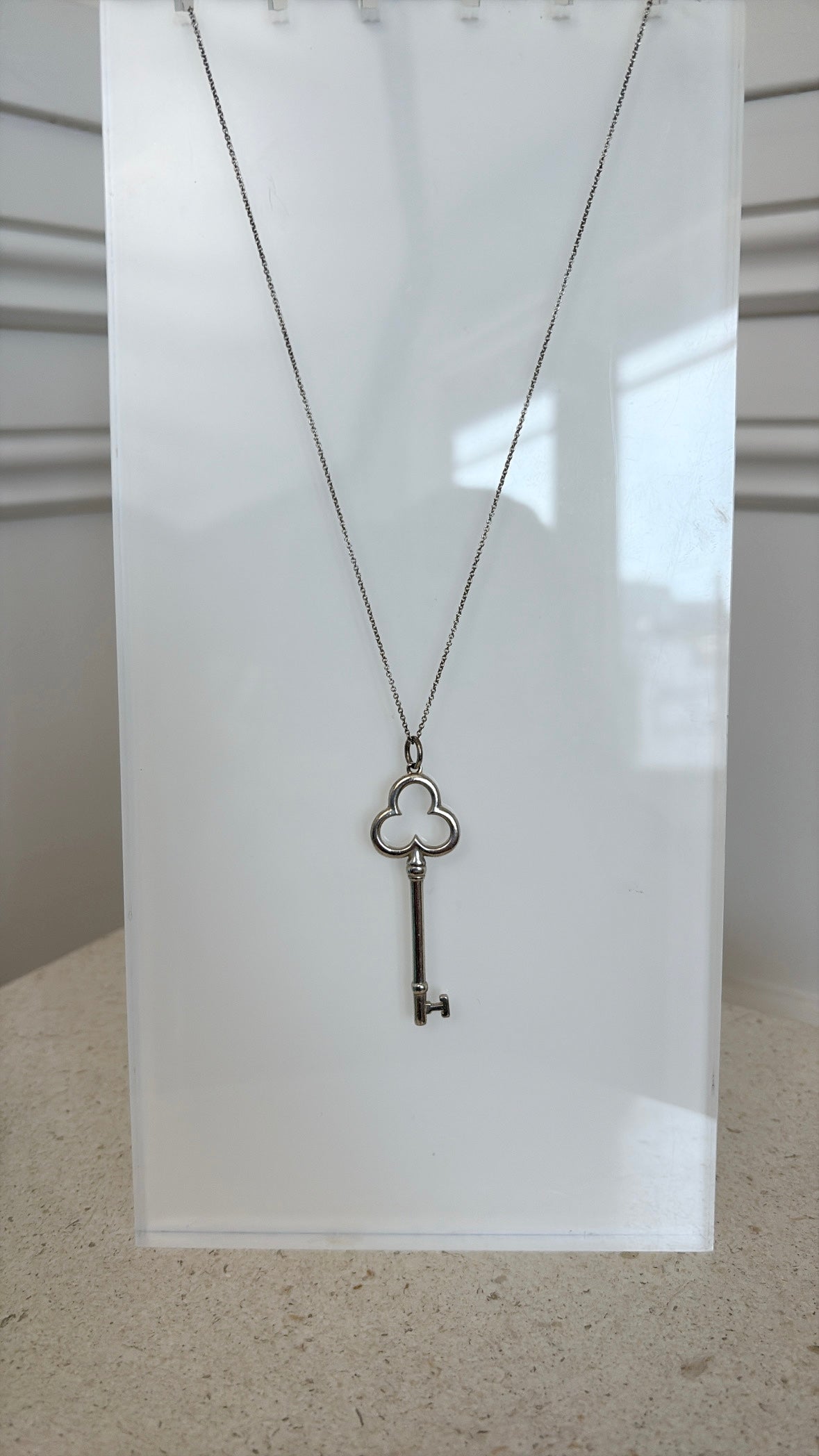 Tiffany & Co. Tiffany & Co. Sterling Silver Trefoil Key Pendant