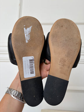 Loewe Anagram Padded Slides Black, 39