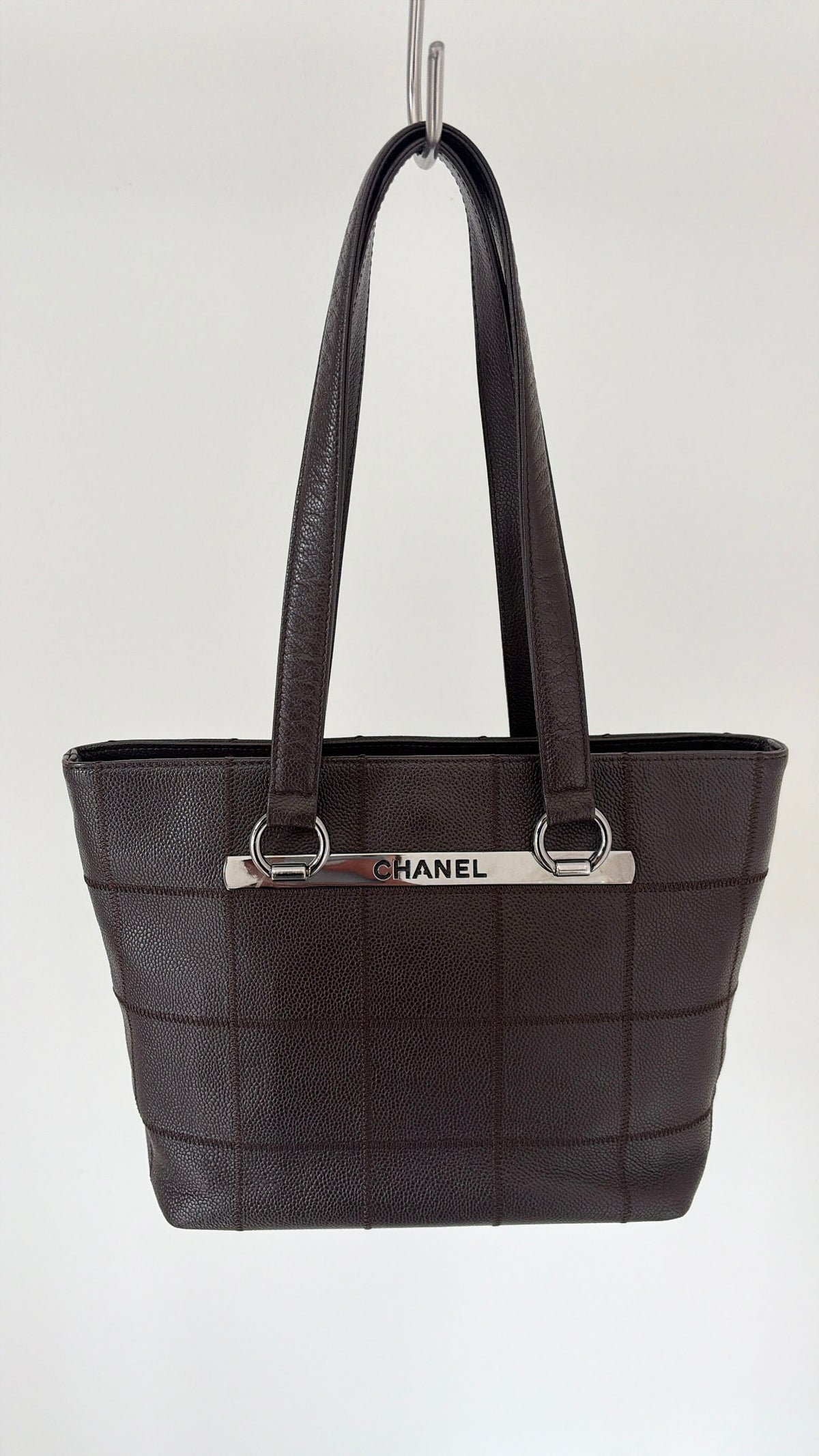 Chanel Chocolate Bar Leather Tote Bag