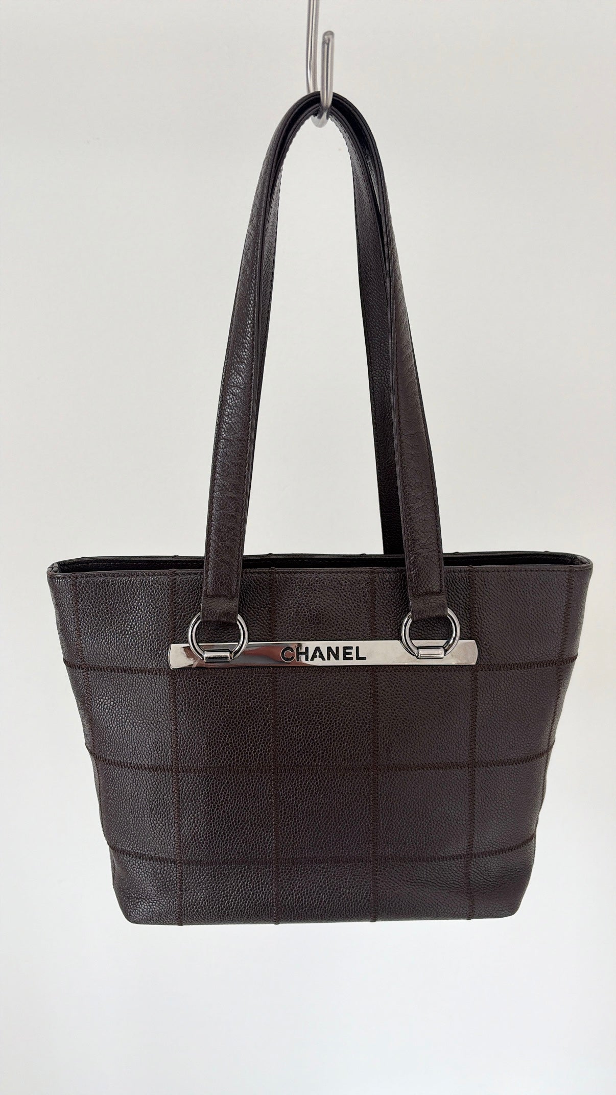 Chanel Chocolate Bar Leather Tote Bag