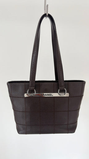 Chanel Chocolate Bar Leather Tote Bag