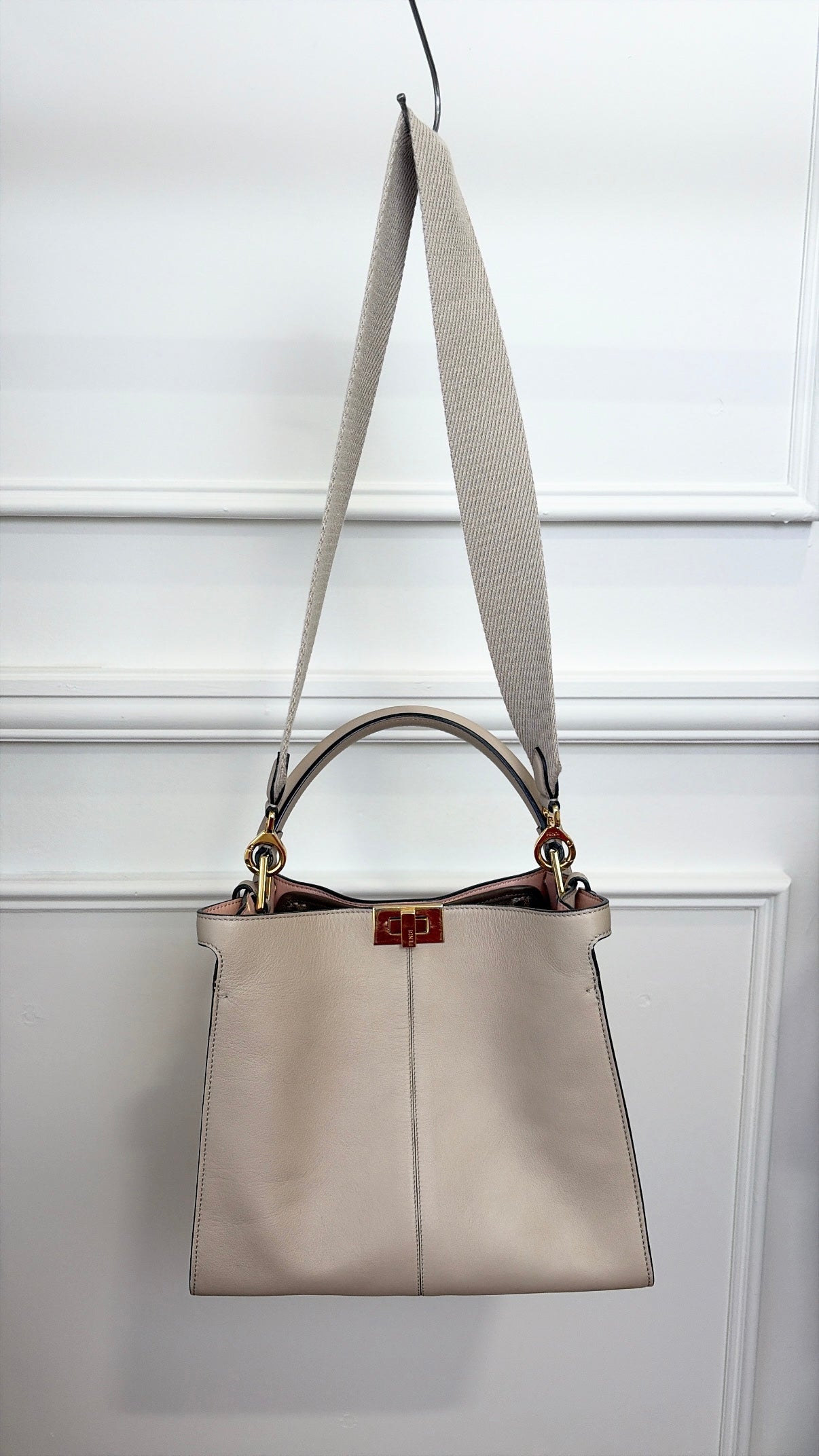Fendi Stone Leather Peekaboo X-Lite Bag