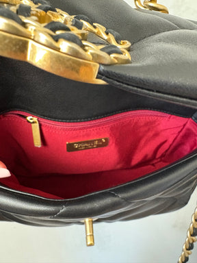 Chanel Black Leather Small 19 Bag