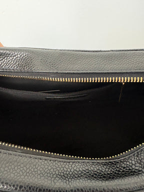 Chanel Black Cavier Leather Timeless CC Shoulder Bag