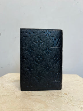Louis Vuitton Black Empreinte Monogram Leather Passport Holder