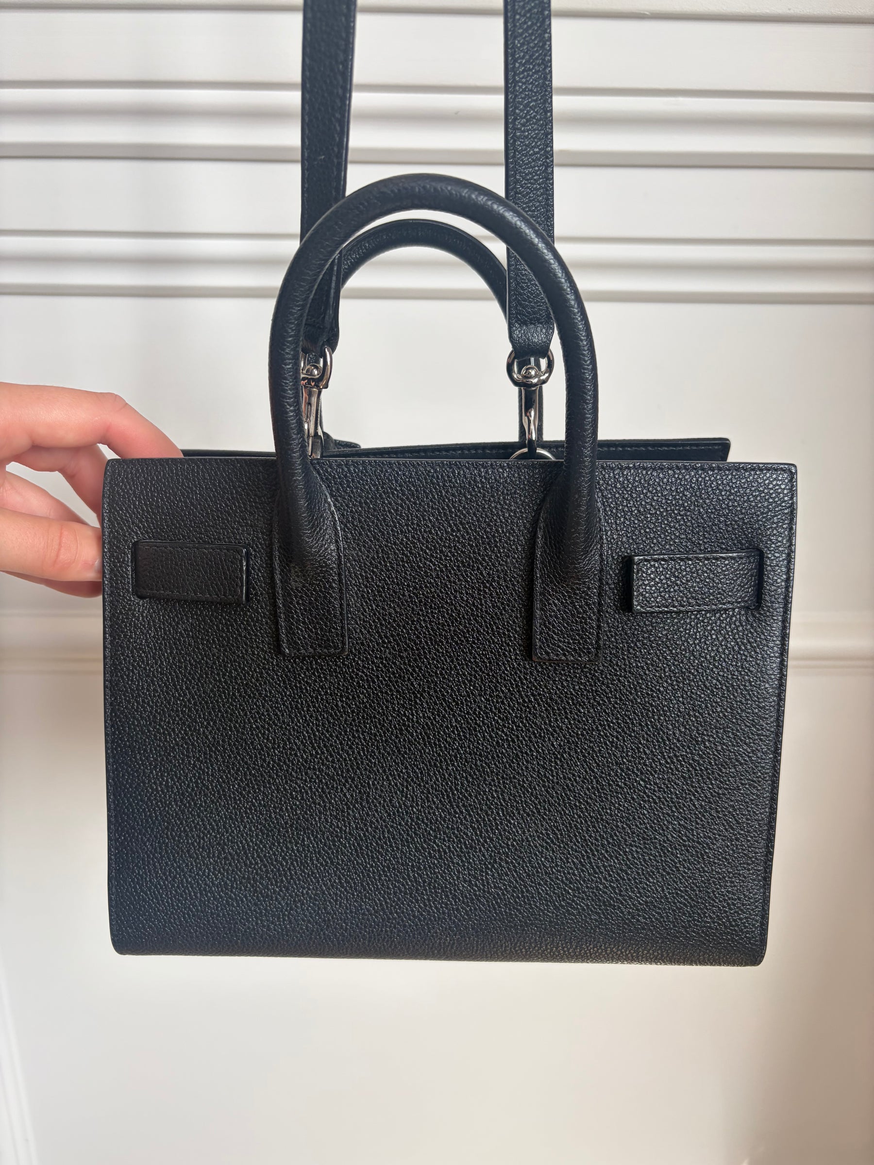 Saint Laurent Black Leather Nano Sac De Jour