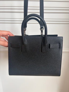 Saint Laurent Black Leather Nano Sac De Jour