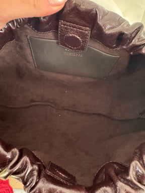 Scanlan Theodore Dark Brown Ruched Pouch Shoulder Bag
