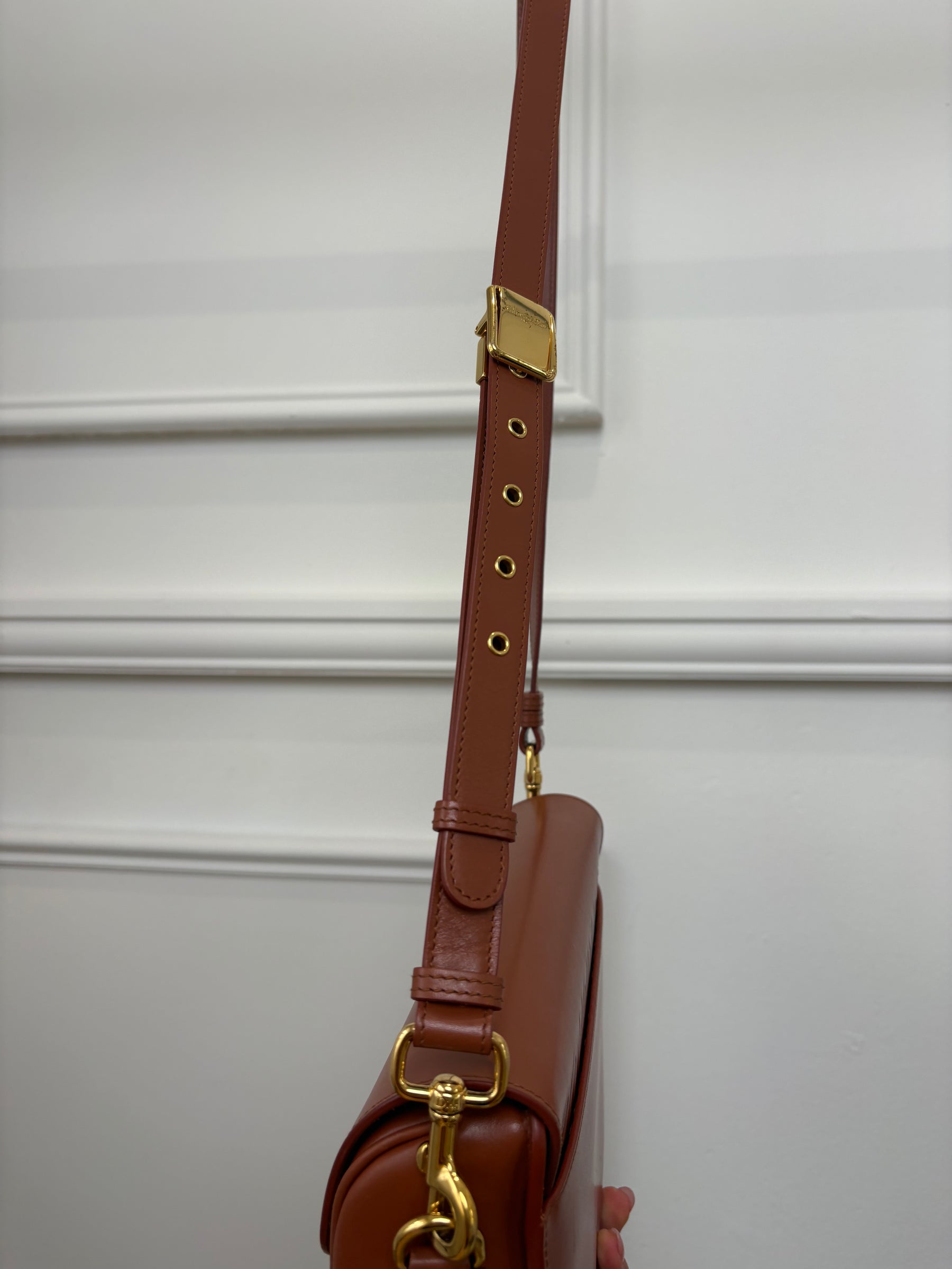Dior Chestnut Leather Medium Bobby Bag