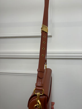 Dior Chestnut Leather Medium Bobby Bag