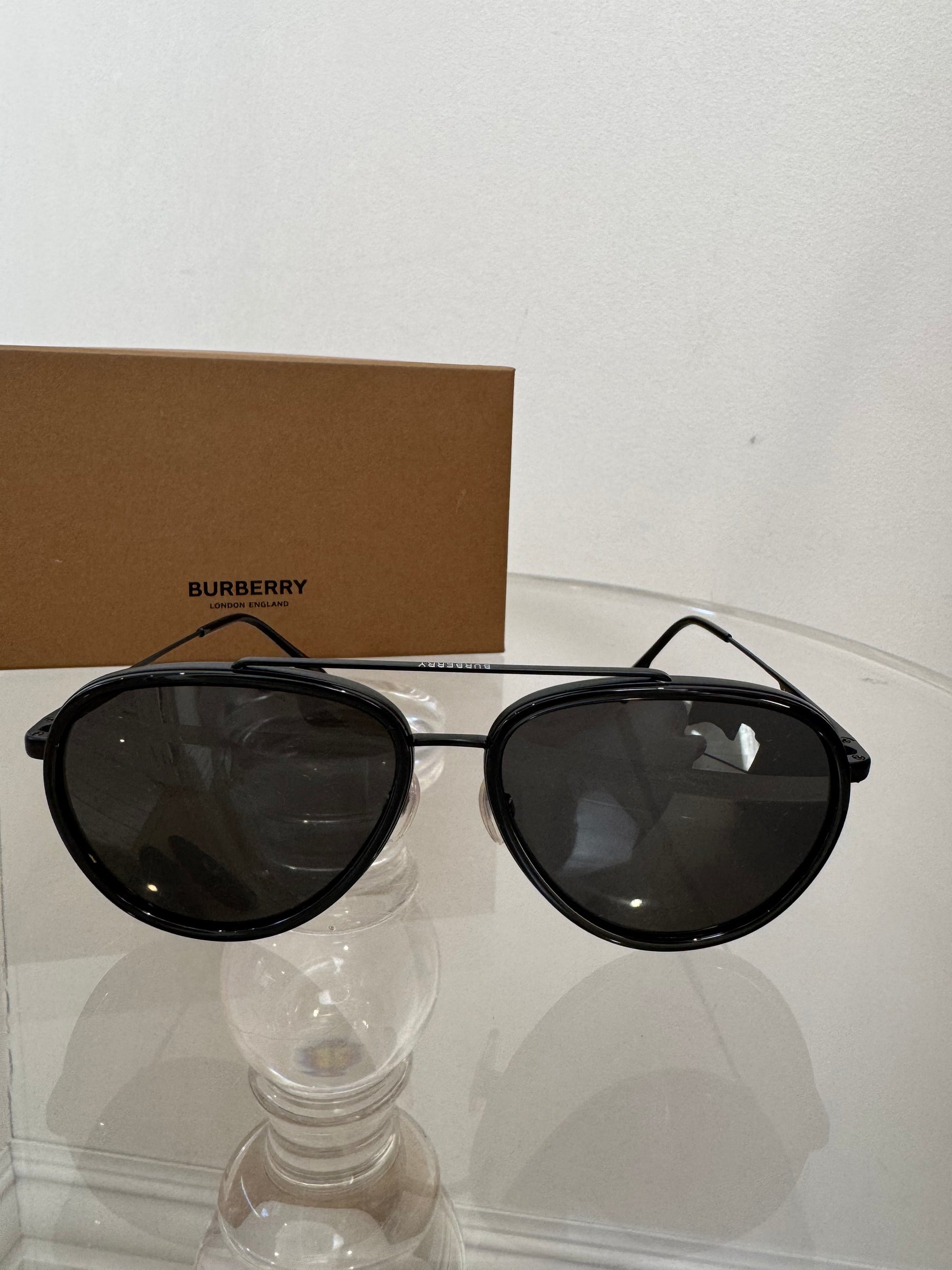 Burberry Black Aviator Sunglasses
