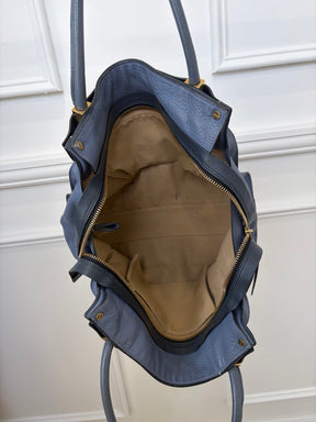 Chloé Steel Blue Leather Tote