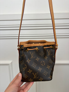 Louis Vuitton Canvas Monogram Mini Drawstring Bucket Bag