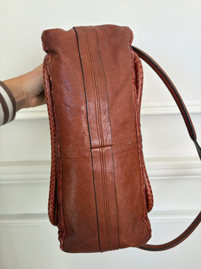 Chloé Chestnut Python and Leather Paraty Tote Bag