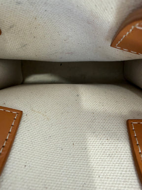 Celine Mini Vertical Cabas In Natural Tan Leather Trip