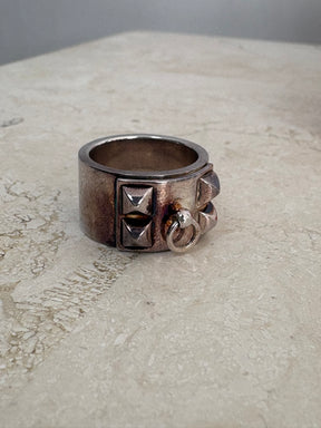 Hermès Silver Collier De Chien Ring, 52