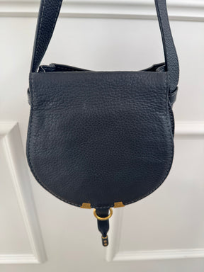 Chloé Black Grained Leather Marcie Bag Small