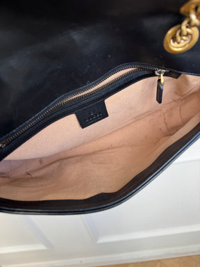 Gucci Black Leather Small Marmont Bag