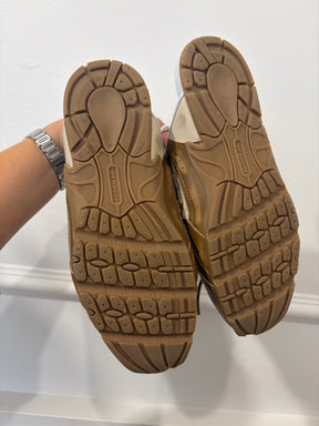 Miu Miu x New Balance 530 SL Deco Calf Leather Mules Brown, 38