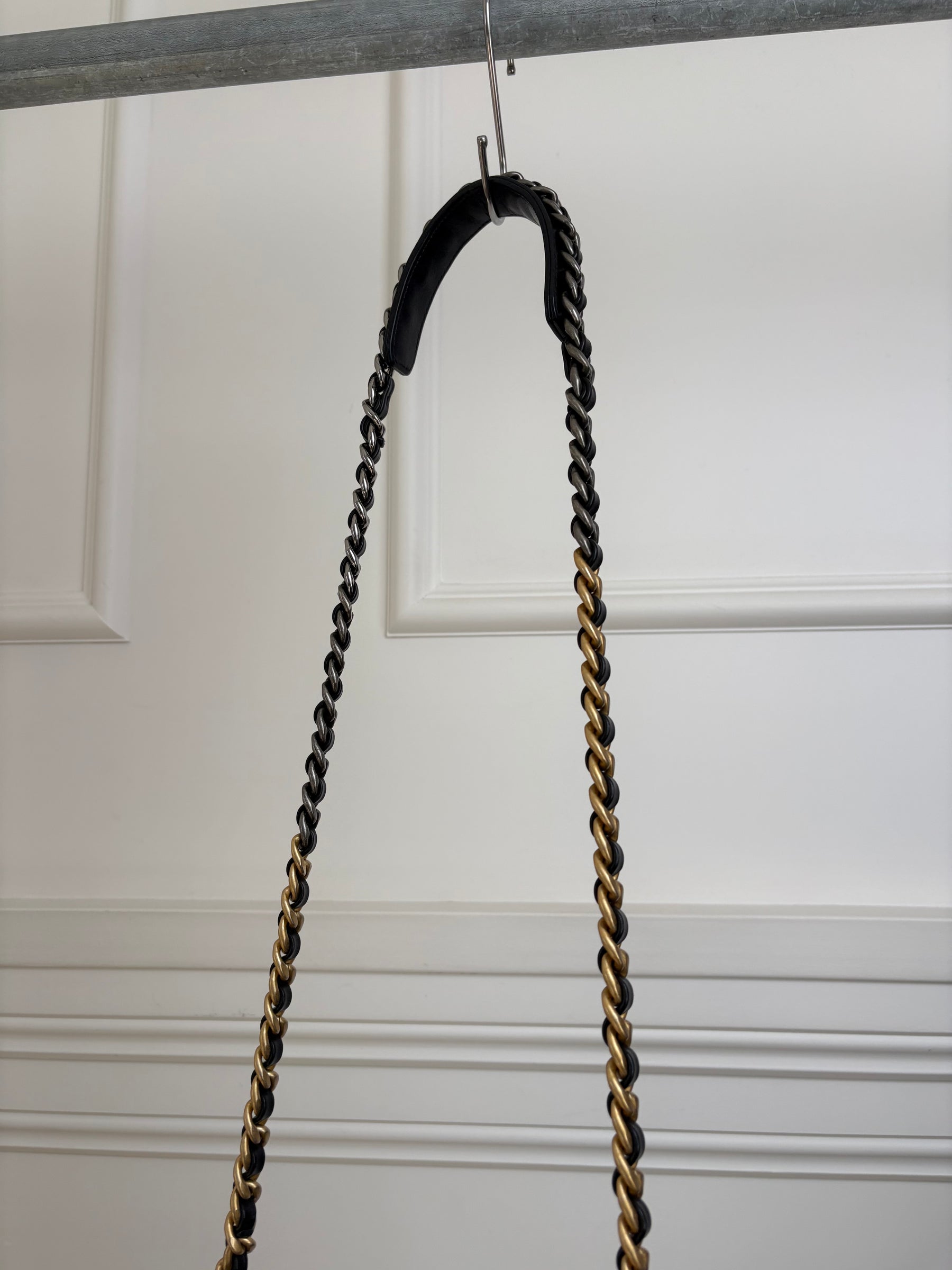 Chanel Black Leather Quilted 19 Bag