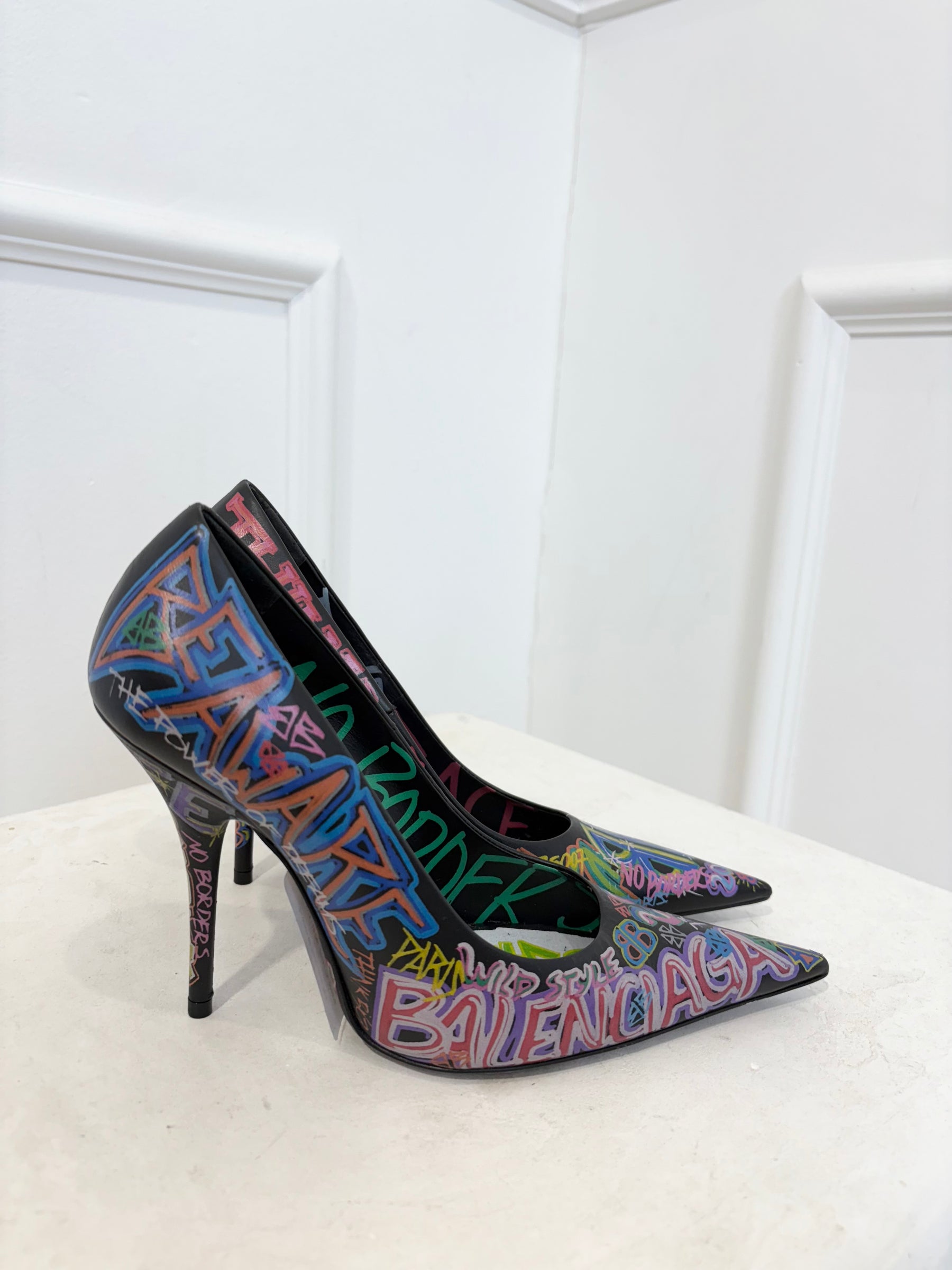 Balenciaga BB Graffiti Heels, 36.5