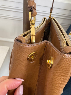 Prada Tan Saffiano Leather Galleria Tote