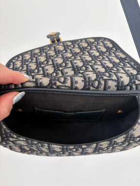 Dior Navy Oblique Canvas Bobby Bag