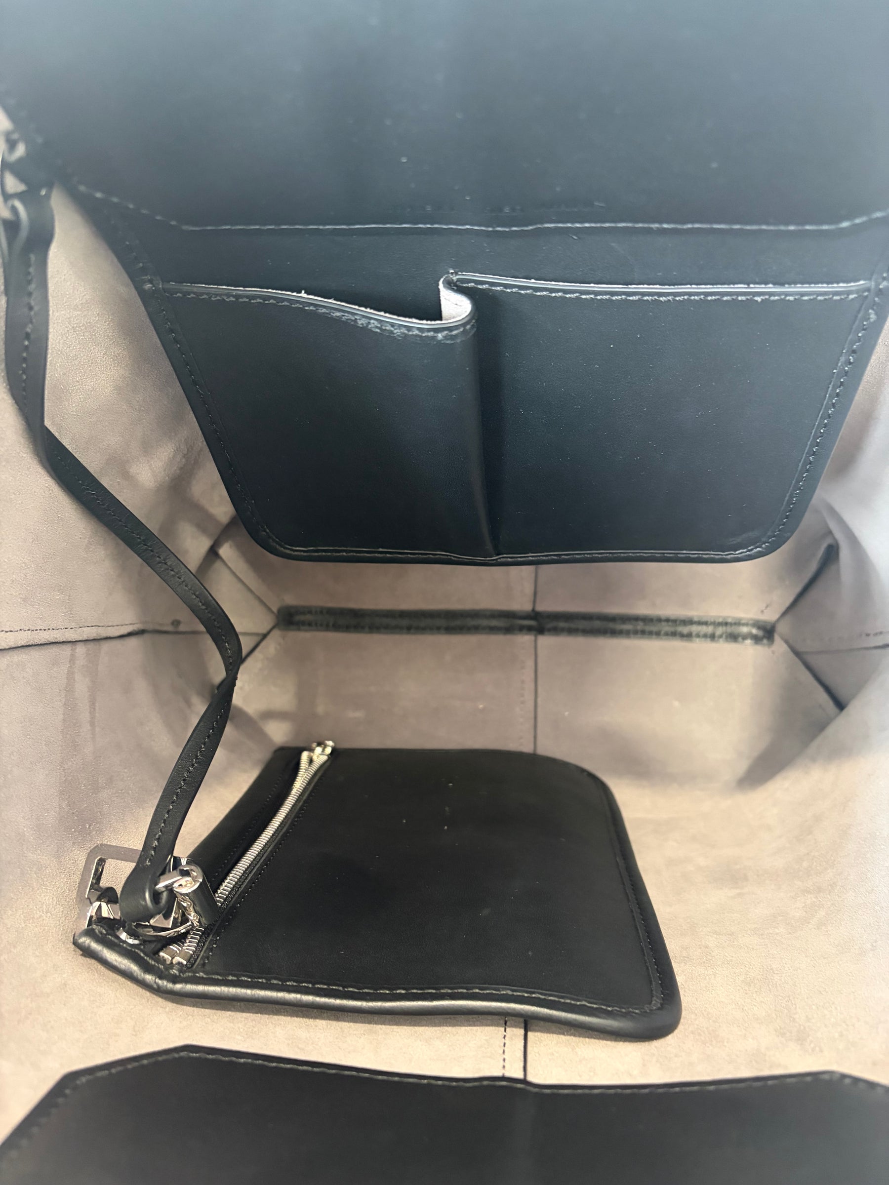 Alexander Wang Black Corrigated Leather Tote