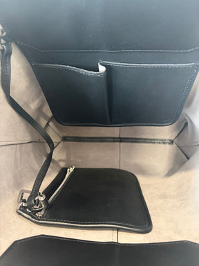 Alexander Wang Black Corrigated Leather Tote