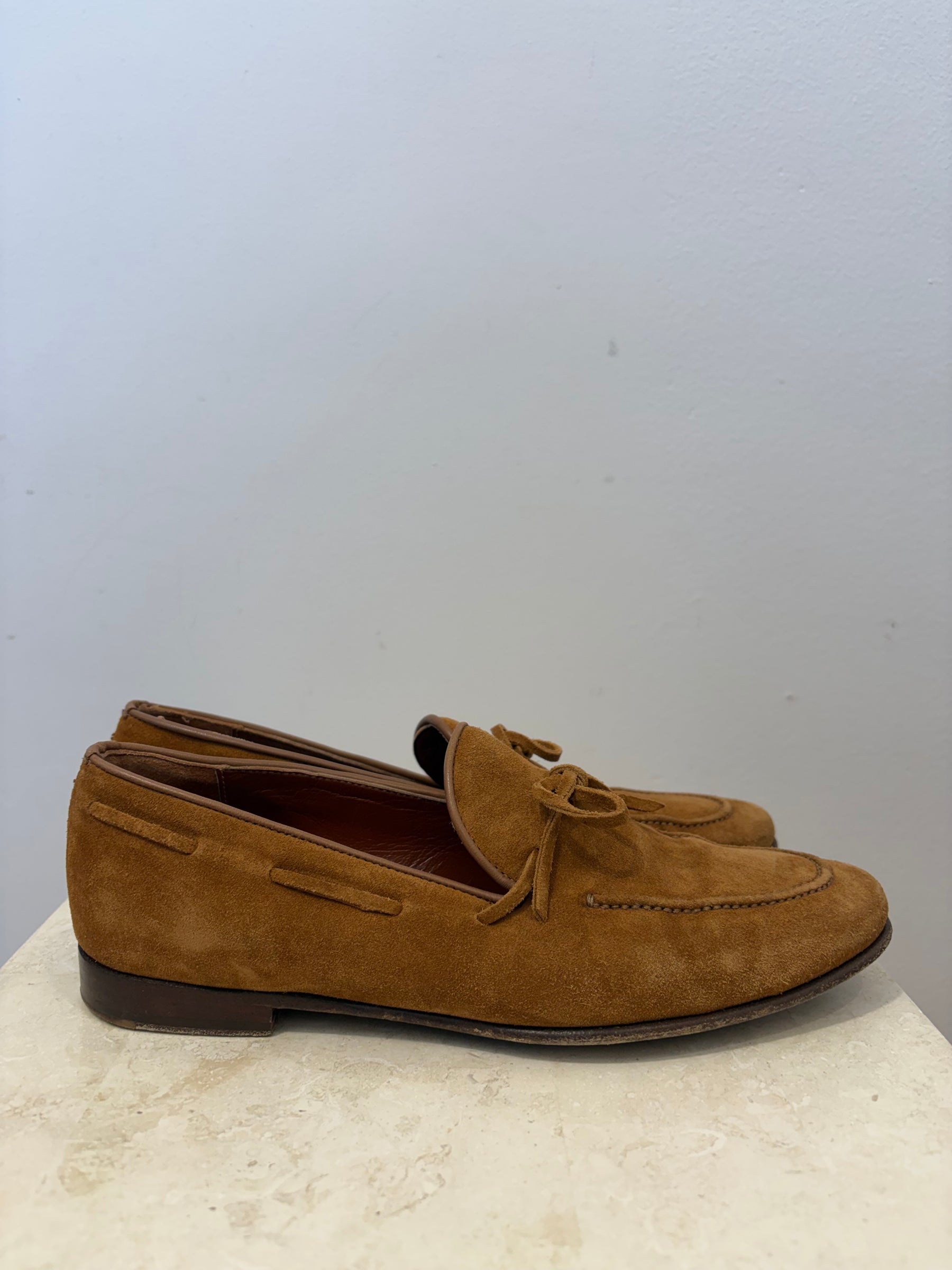 Sergio Rossi Brown Suede Loafers, 37.5