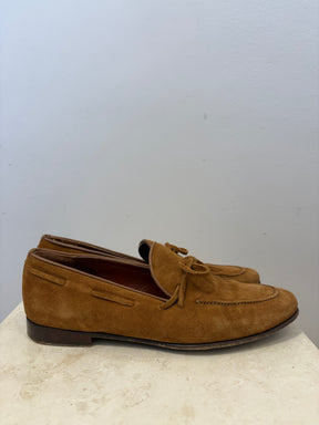 Sergio Rossi Brown Suede Loafers, 37.5