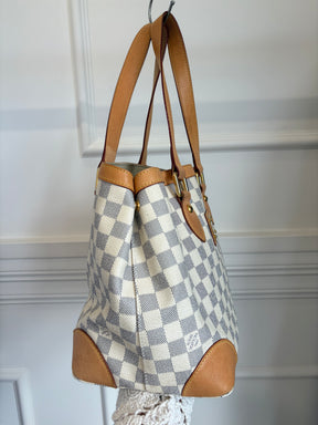 Louis Vuitton Canvas Damier Azur Hampstead PM Tote