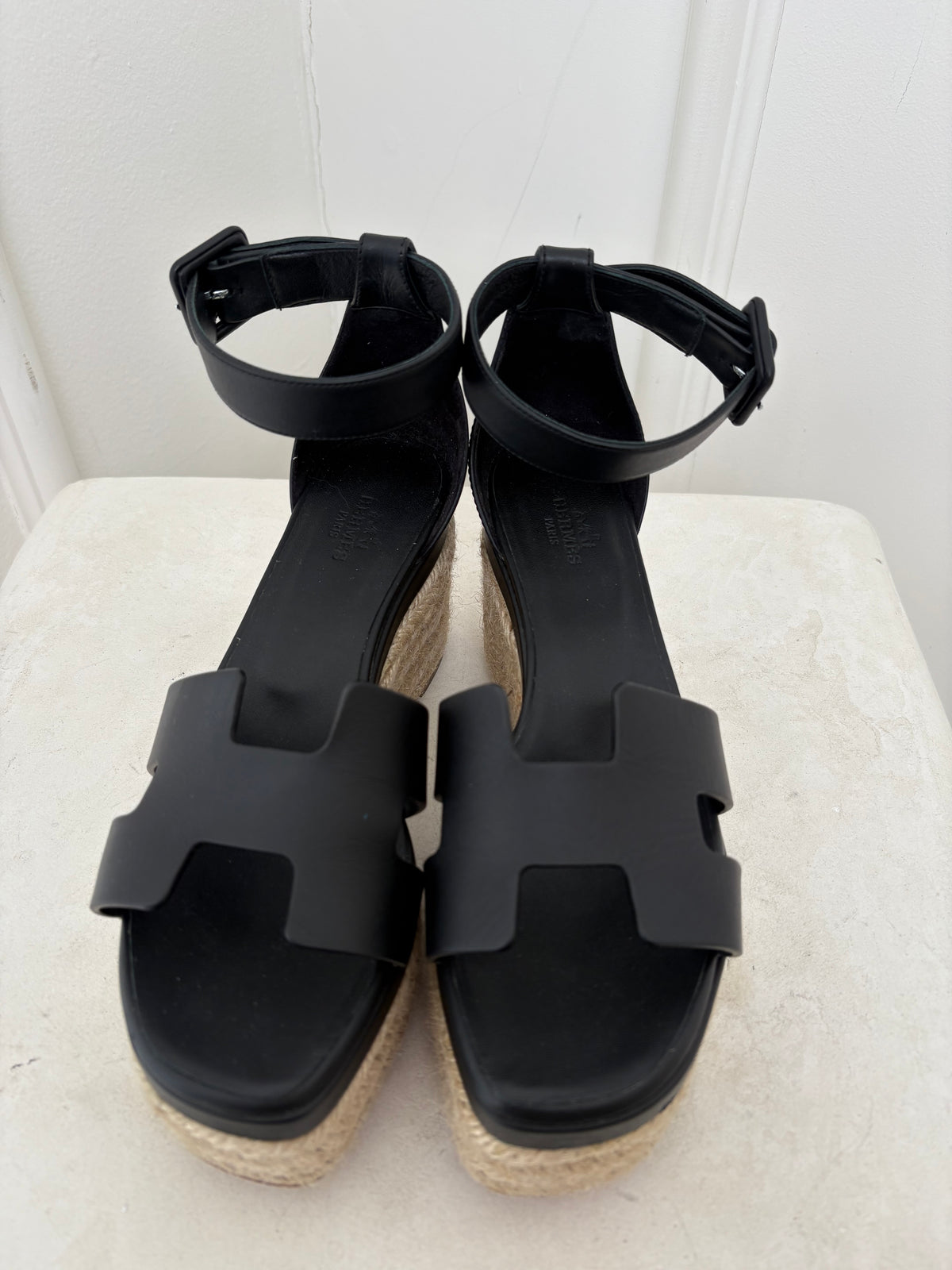 Hermès Elda Espadrille Black, 35