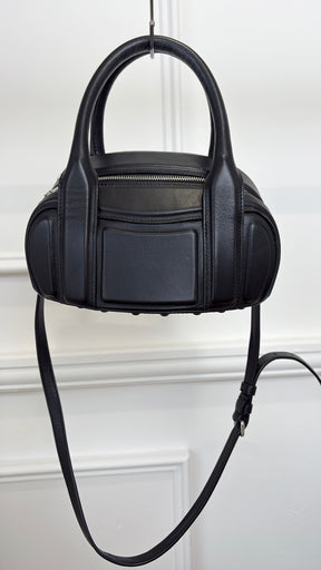 Alexander Wang Black Leather Small Rock Panelled Bag