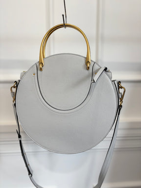 Chloé Blue and Maroon Leather and Suede Medium Pixie Bag