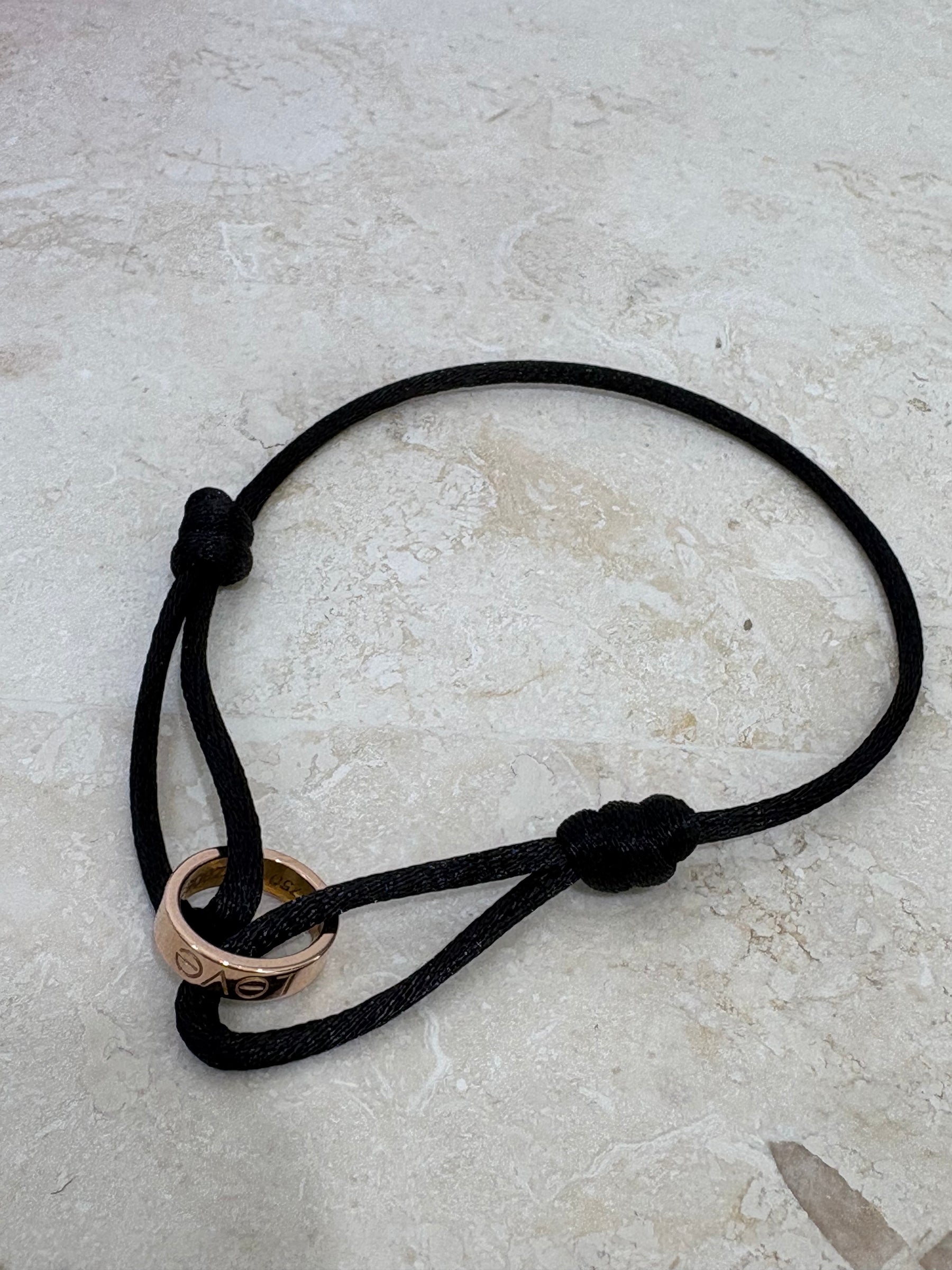 Cartier Black Silk Cord Love Bracelet