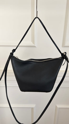 Loewe Black Leather Mini Hammock Hobo Bag