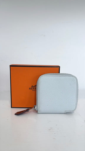 Hermès Light Blue Silk'in Change Purse