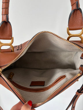 Chloé Tan Leather Medium Marcie Shoulder Bag