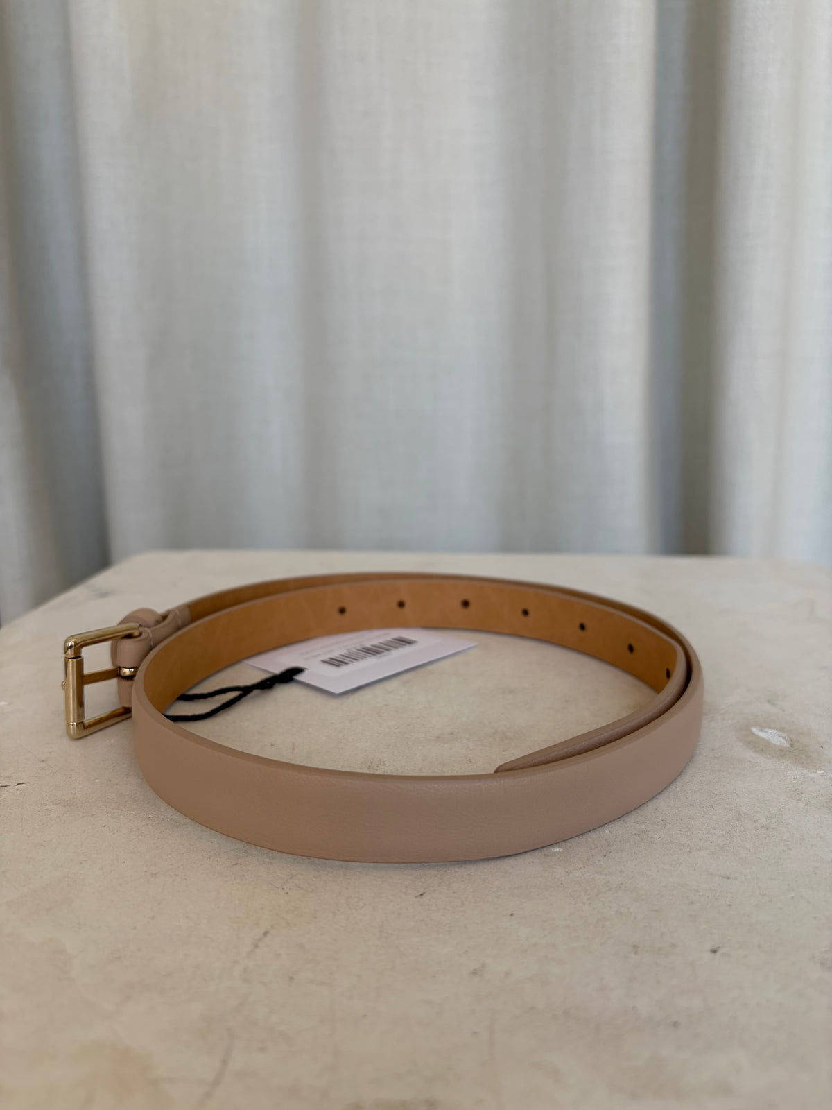 Scanlan Theodore Beige Leather Belt, M