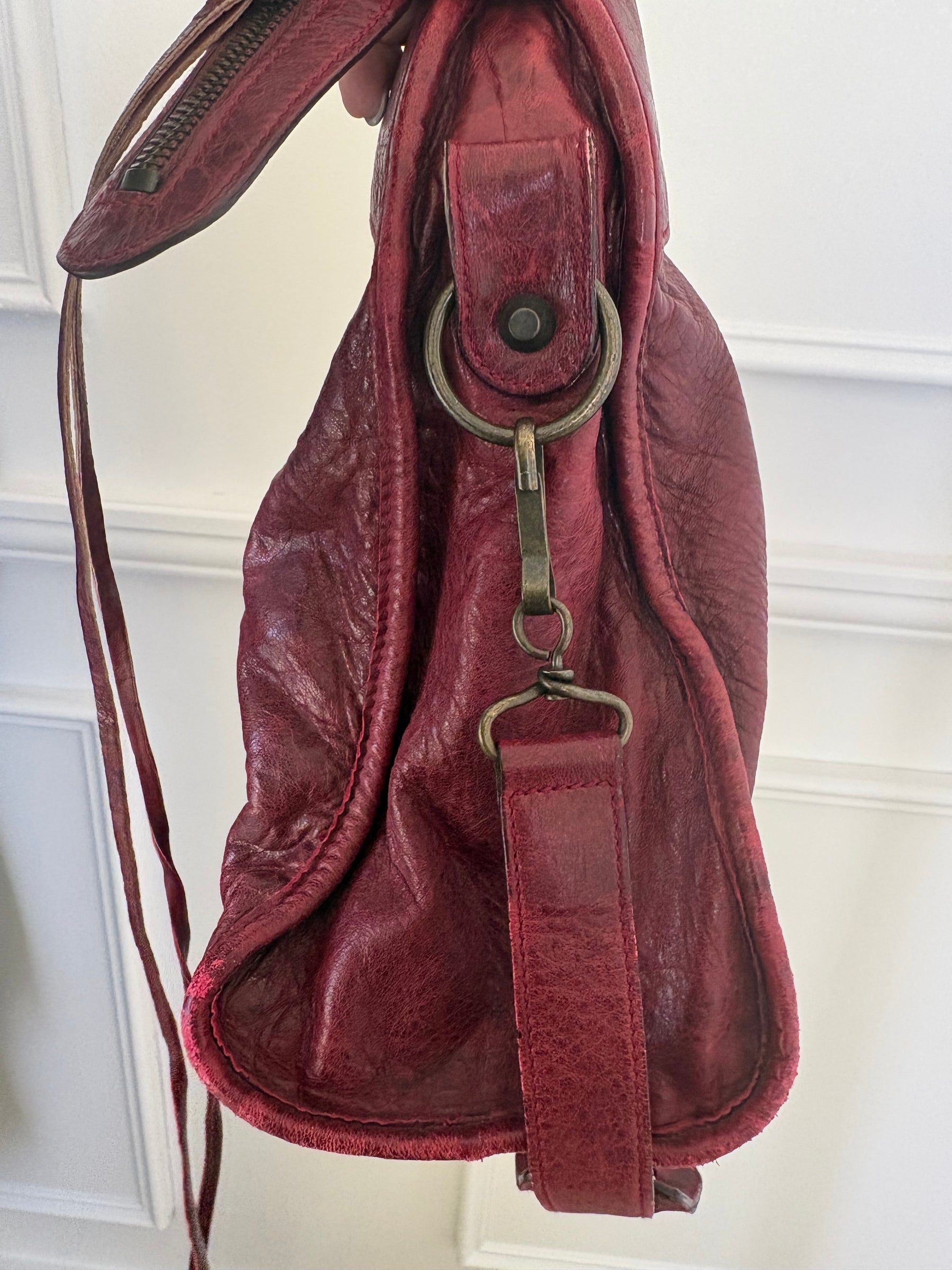 Balenciaga Merlot City Bag