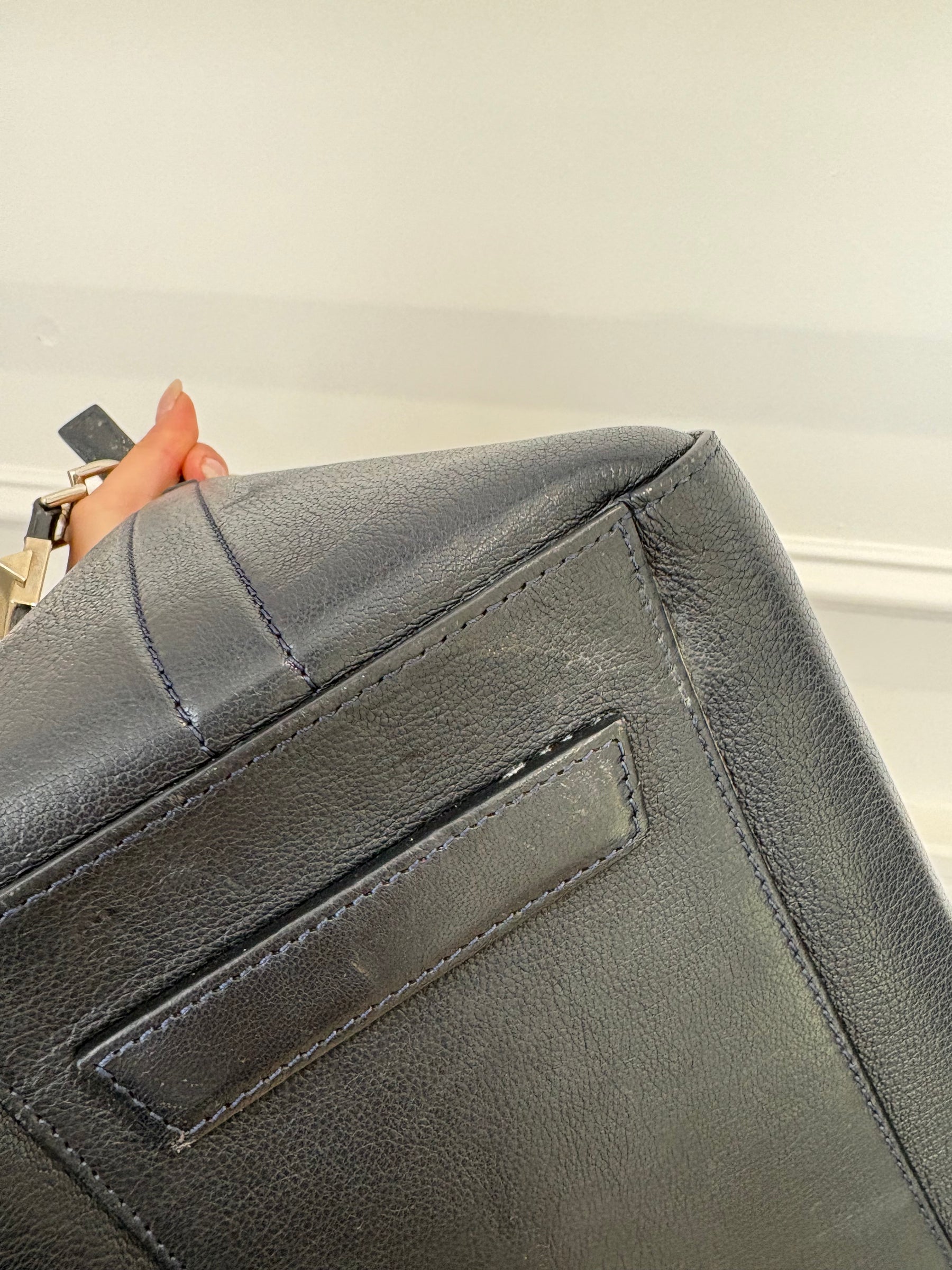 Givenchy Navy Leather Medium Antigona Bag