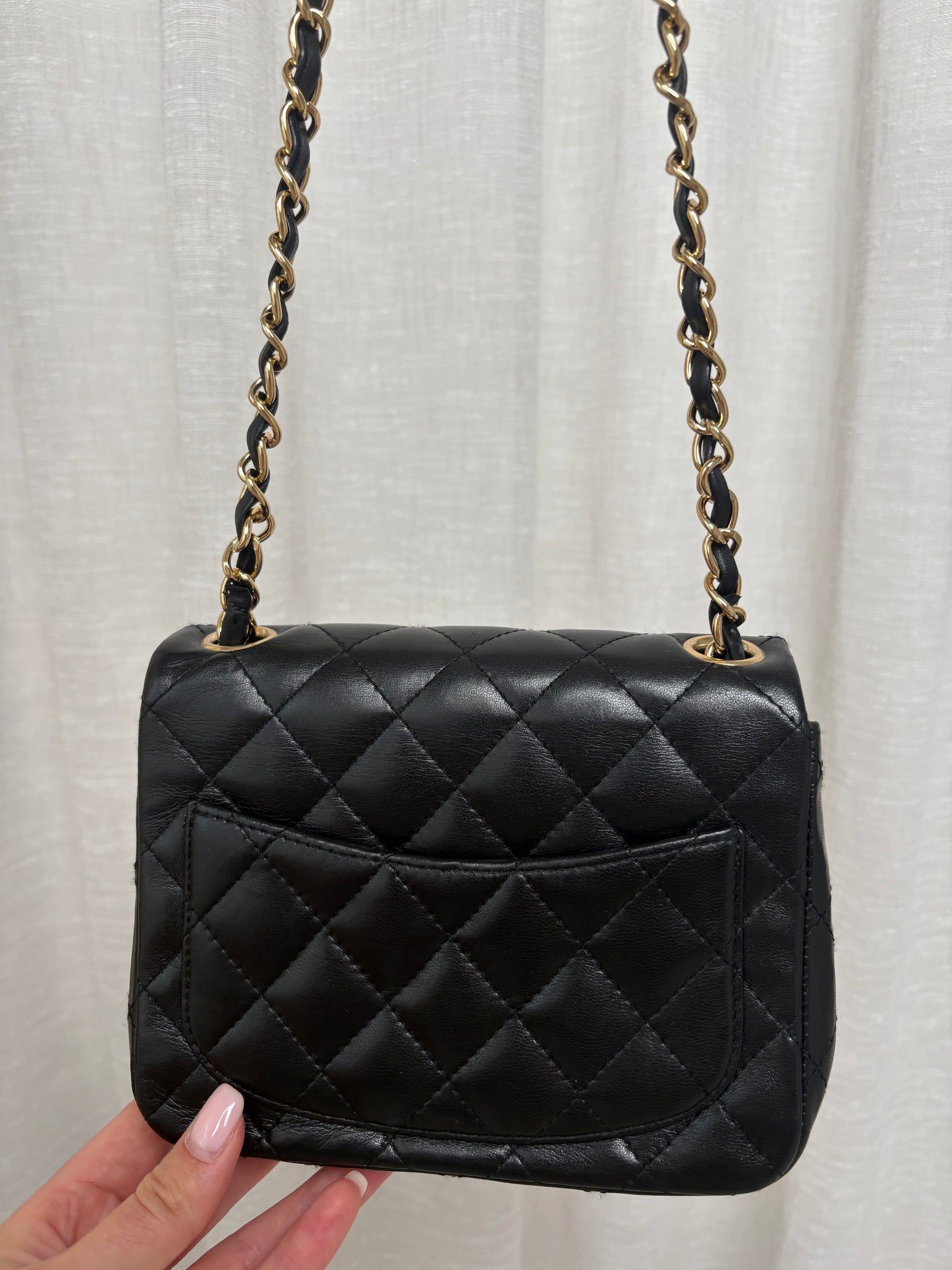 Chanel Mini Flap Bag Black With Gold Plated Hardware