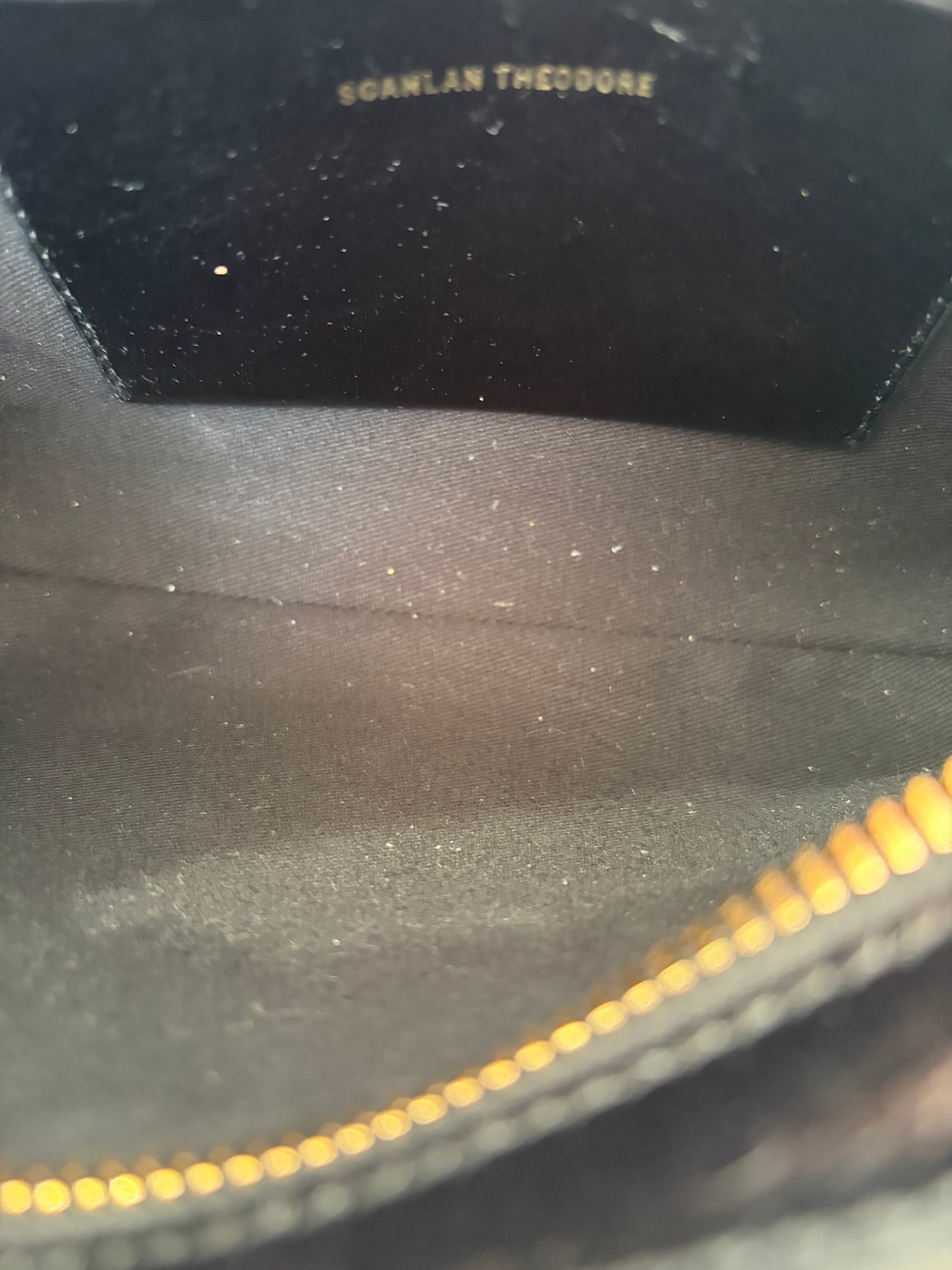 Scanlan Theodore Black Patent Leather Shoulder Bag
