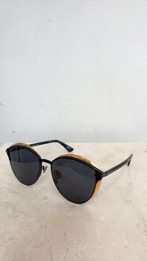 Dior Murmure Sunglasses In Black Gold