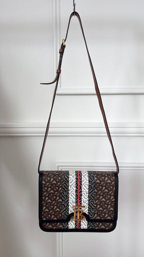 Burberry TB Shoulder Bag Brown White