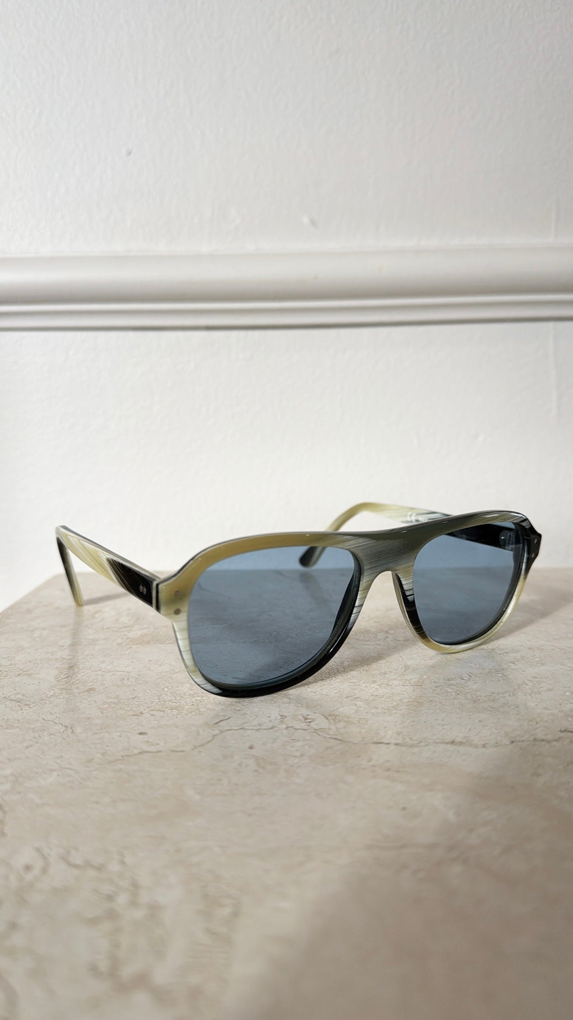 P Johnson Yellow Marbled Aviator Sunglasses