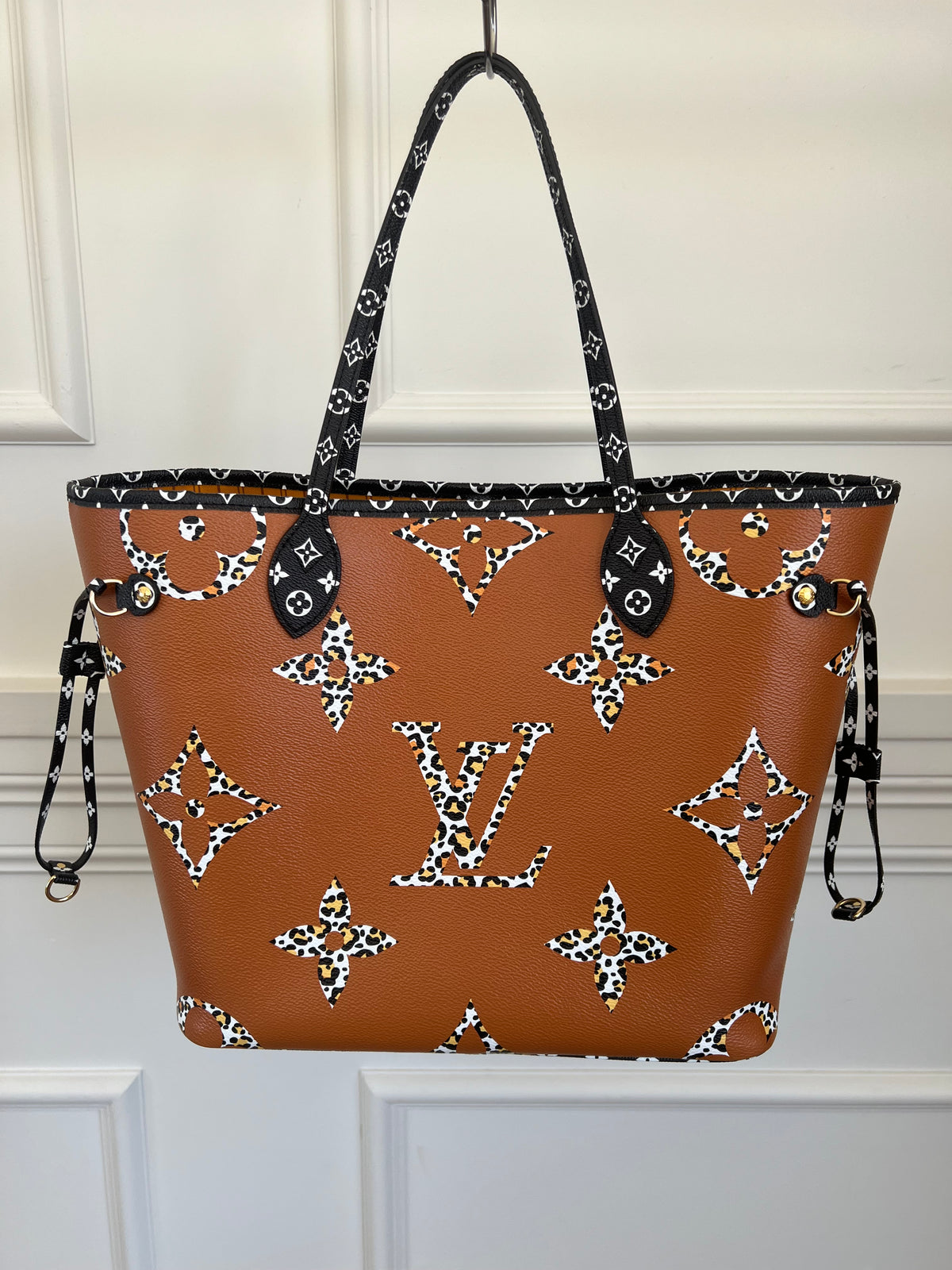 Louis Vuitton Black and Brown Jungle Neverfull MM