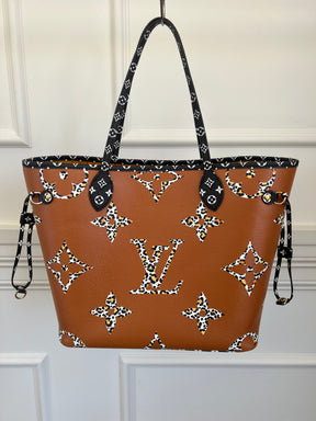 Louis Vuitton Black and Brown Jungle Neverfull MM